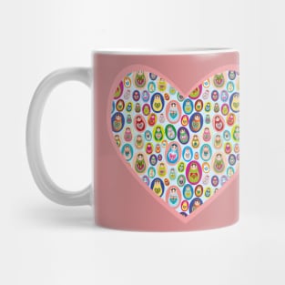 Russian dolls matryoshka illustration (1) Mug